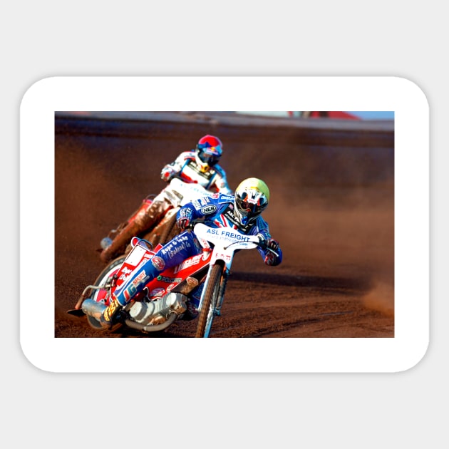 Great Britain Speedway Motorcycle Action Sticker by AndyEvansPhotos